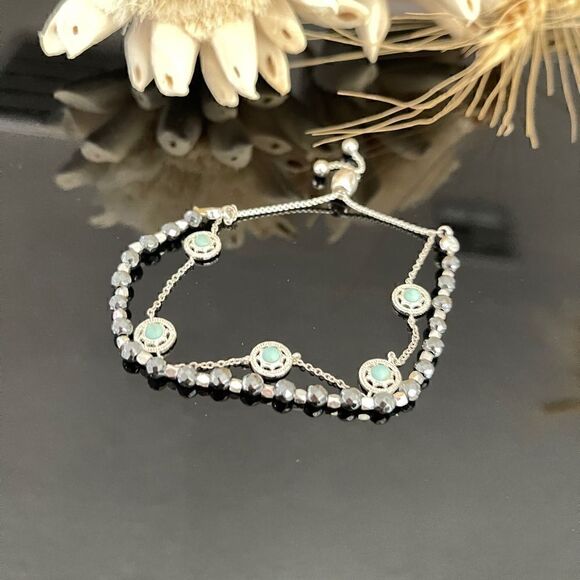 Silver plated adjustable bracelet - Picture 3 of 3